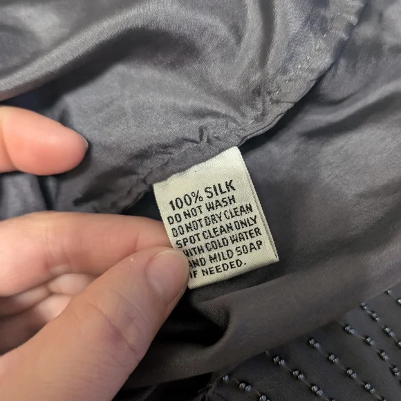 Vintage Oleg Cassini Silk Beaded Petite Evening Dress - Picture 11 of 11